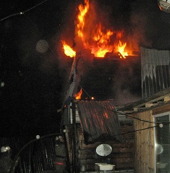Пожар в селе Горохово Юргамышского района